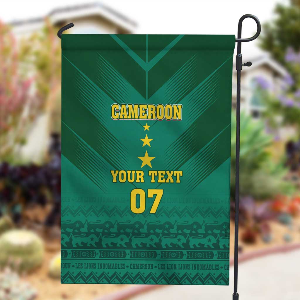 Custom Cameroon Football Garden Flag Nations Cup 2024 Les Lions Indomptables LT7