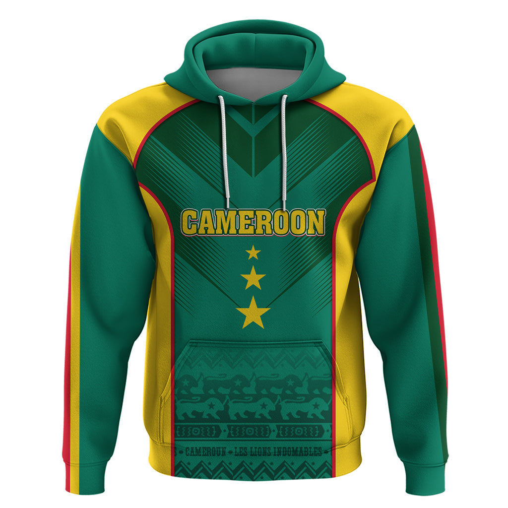 Custom Cameroon Football Hoodie Nations Cup 2024 Les Lions Indomptables LT7