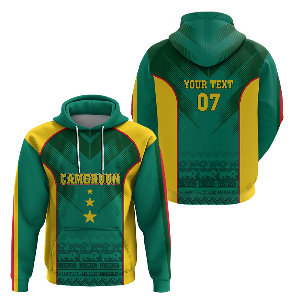 Custom Cameroon Football Hoodie Nations Cup 2024 Les Lions Indomptables LT7