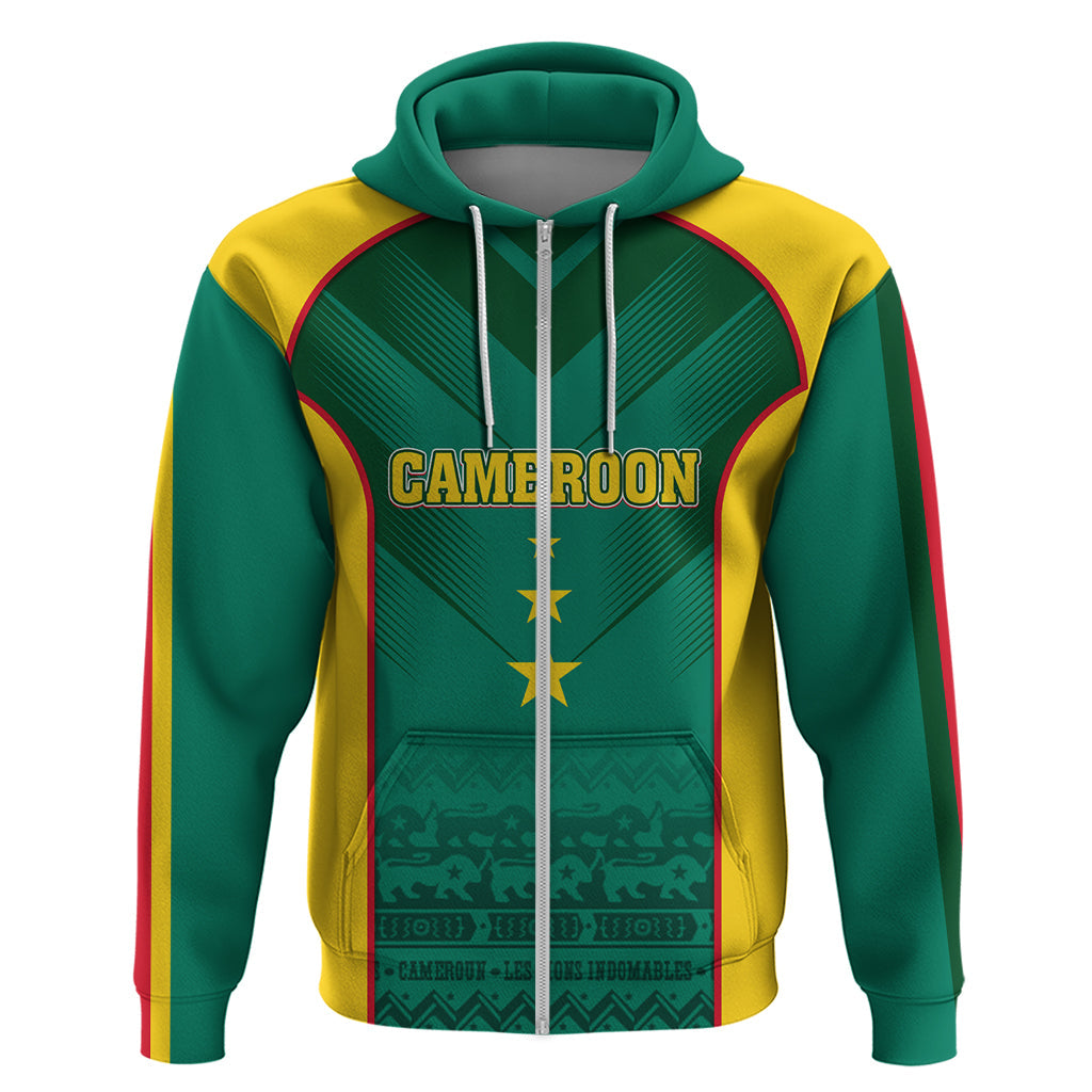 Custom Cameroon Football Hoodie Nations Cup 2024 Les Lions Indomptables LT7