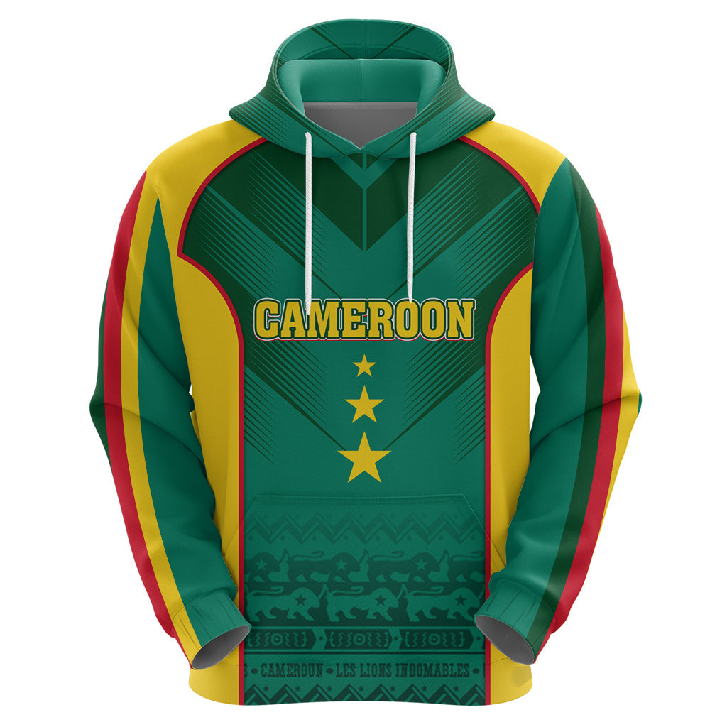 Custom Cameroon Football Hoodie Nations Cup 2024 Les Lions Indomptables LT7