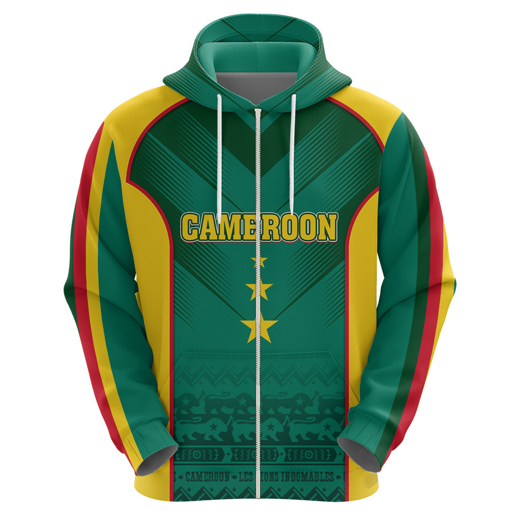 Custom Cameroon Football Hoodie Nations Cup 2024 Les Lions Indomptables LT7