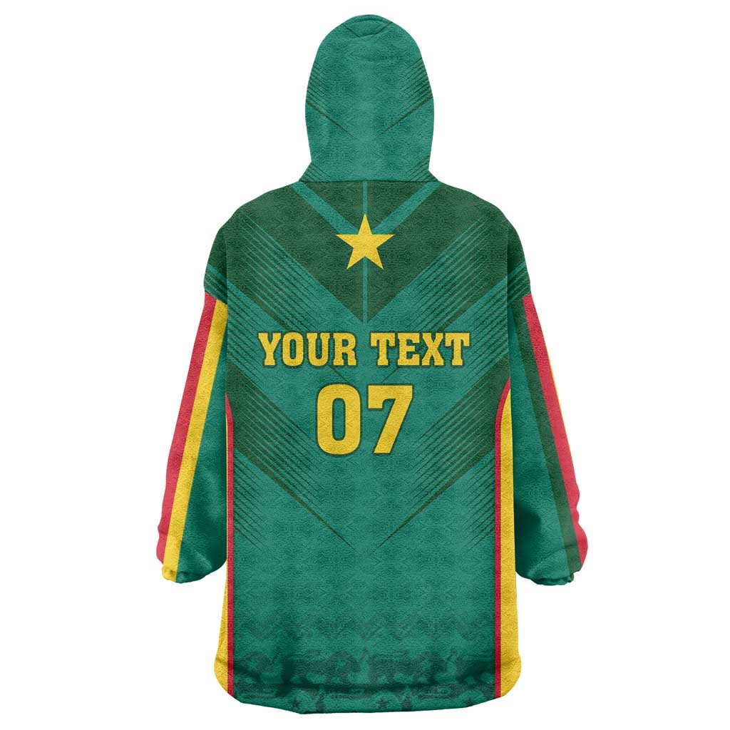 Custom Cameroon Football Wearable Blanket Hoodie Nations Cup 2024 Les Lions Indomptables LT7