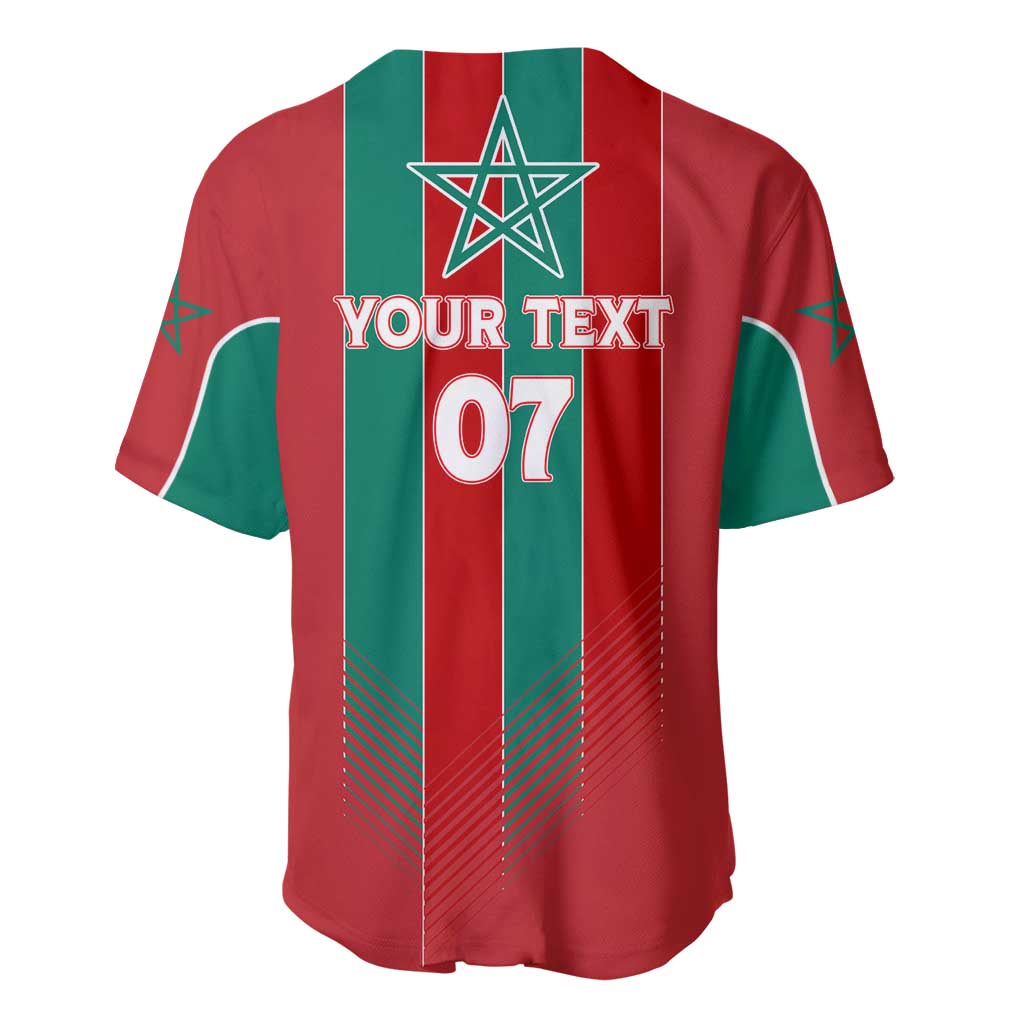 Custom Morocco Football Baseball Jersey Nations Cup 2024 Atlas Lions LT7