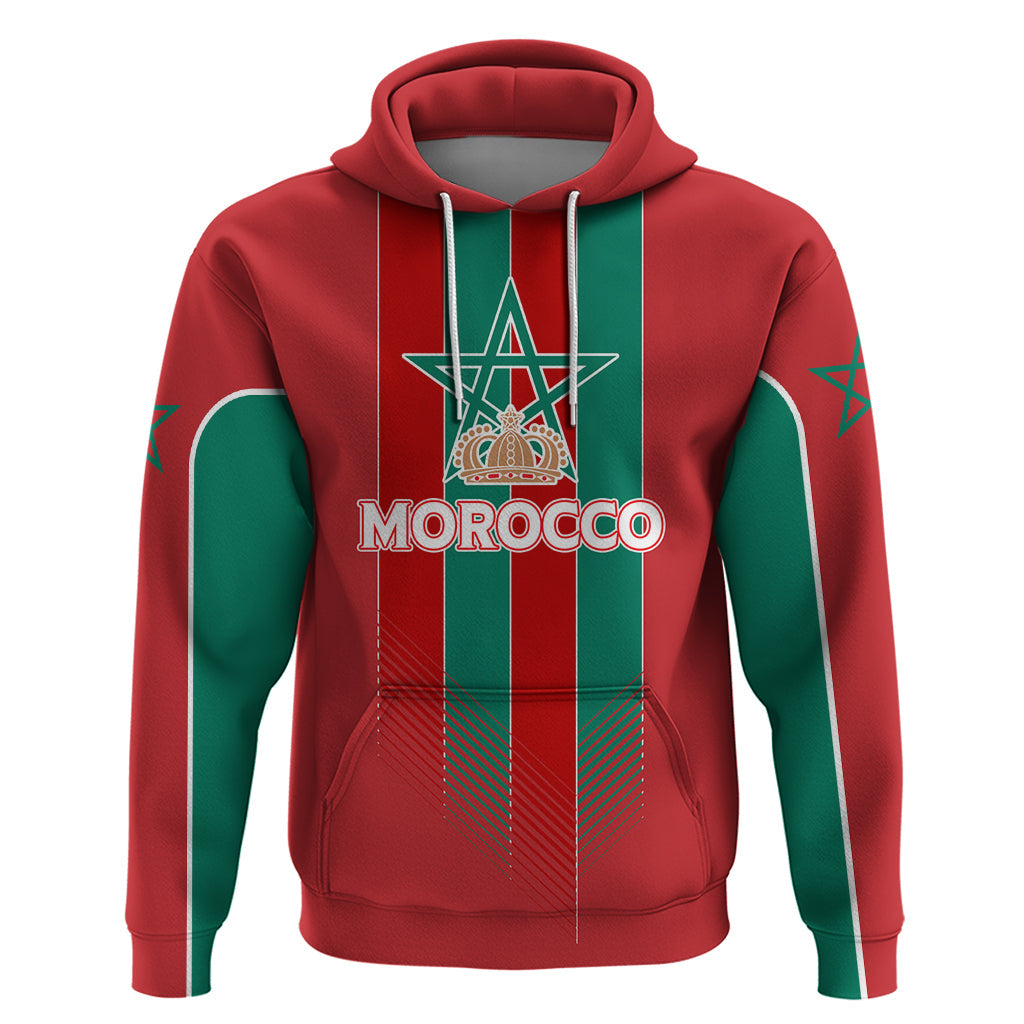 Custom Morocco Football Hoodie Nations Cup 2024 Atlas Lions LT7