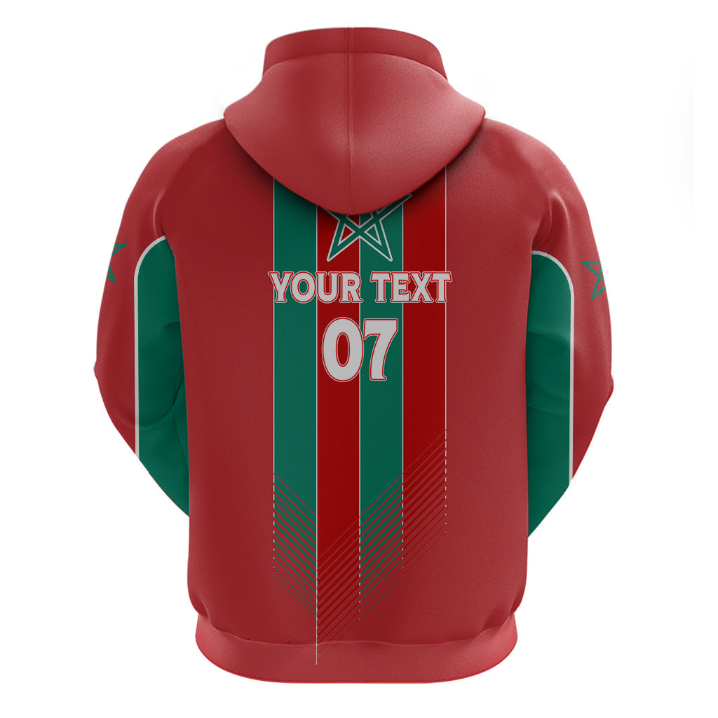 Custom Morocco Football Hoodie Nations Cup 2024 Atlas Lions LT7