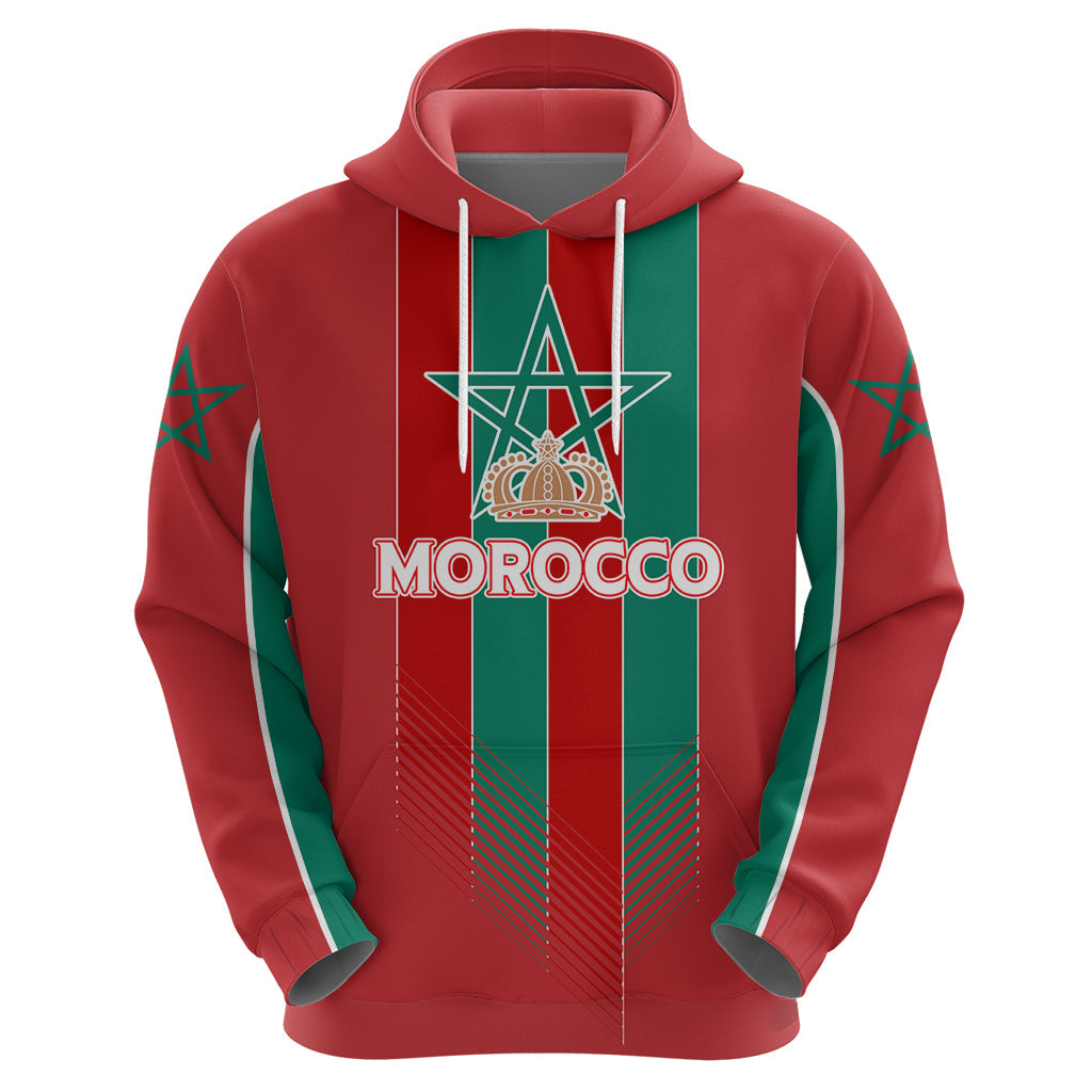 Custom Morocco Football Hoodie Nations Cup 2024 Atlas Lions LT7