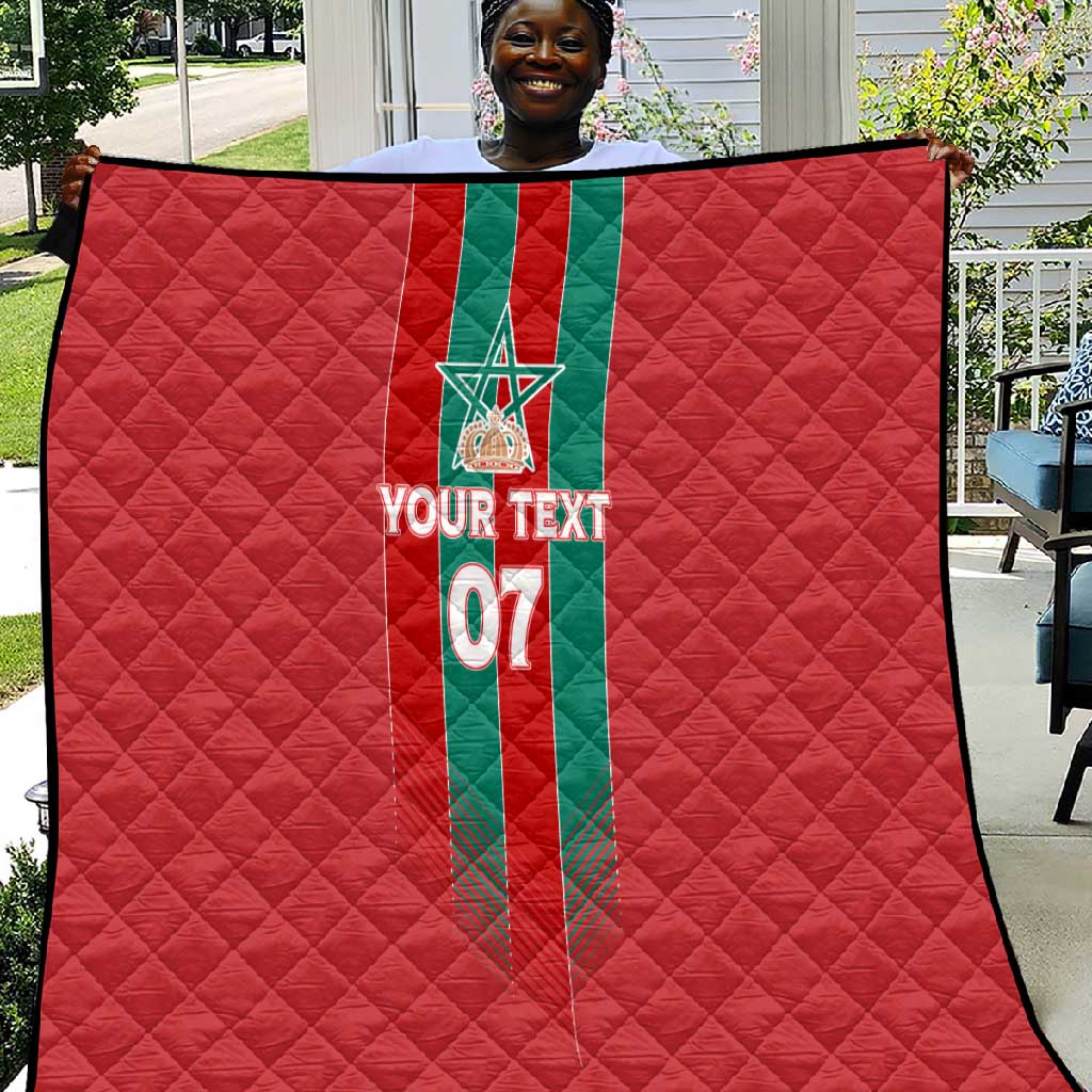 Custom Morocco Football Quilt Nations Cup 2024 Atlas Lions LT7