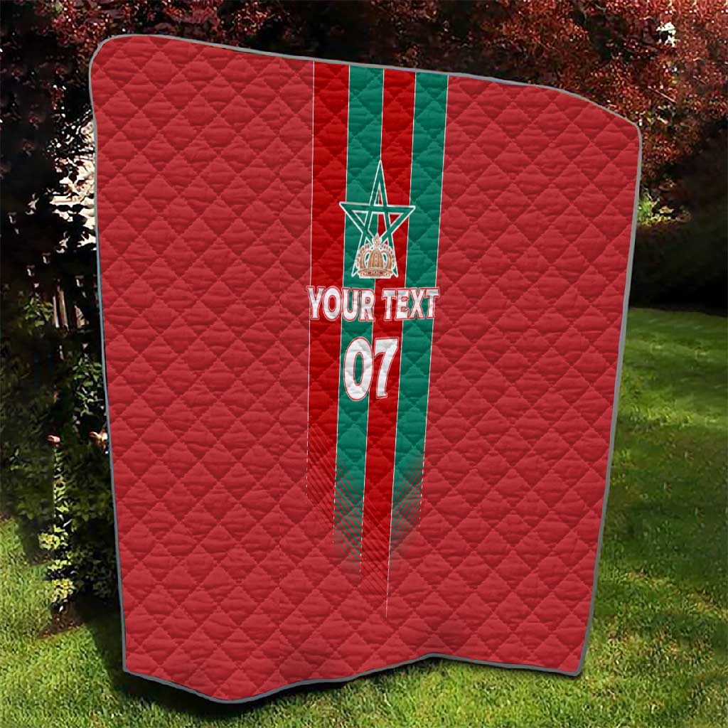 Custom Morocco Football Quilt Nations Cup 2024 Atlas Lions LT7