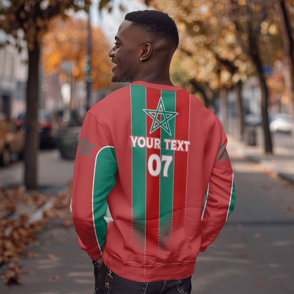 Custom Morocco Football Sweatshirt Nations Cup 2024 Atlas Lions LT7