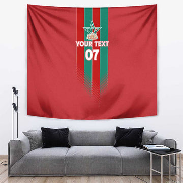 Custom Morocco Football Tapestry Nations Cup 2024 Atlas Lions LT7