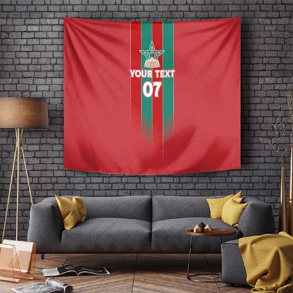 Custom Morocco Football Tapestry Nations Cup 2024 Atlas Lions LT7