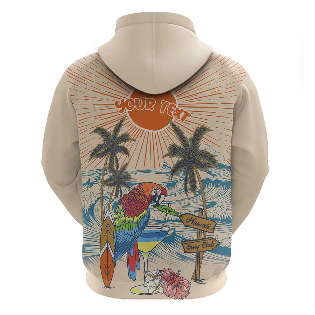 Personalized Christmas In July - Hawaii Retro Hoodie Lost In Parrot-dise LT7
