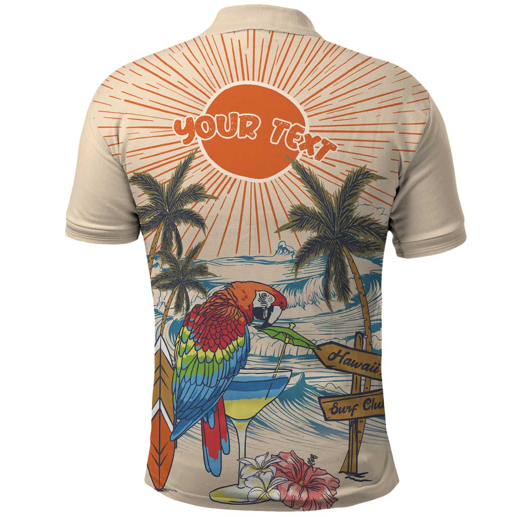 Personalized Christmas In July - Hawaii Retro Polo Shirt Lost In Parrot-dise LT7