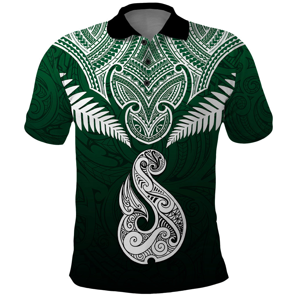 Peronsalised New Zealand Polo Shirt Hei Matau Mix Silver Fern Basic LT7