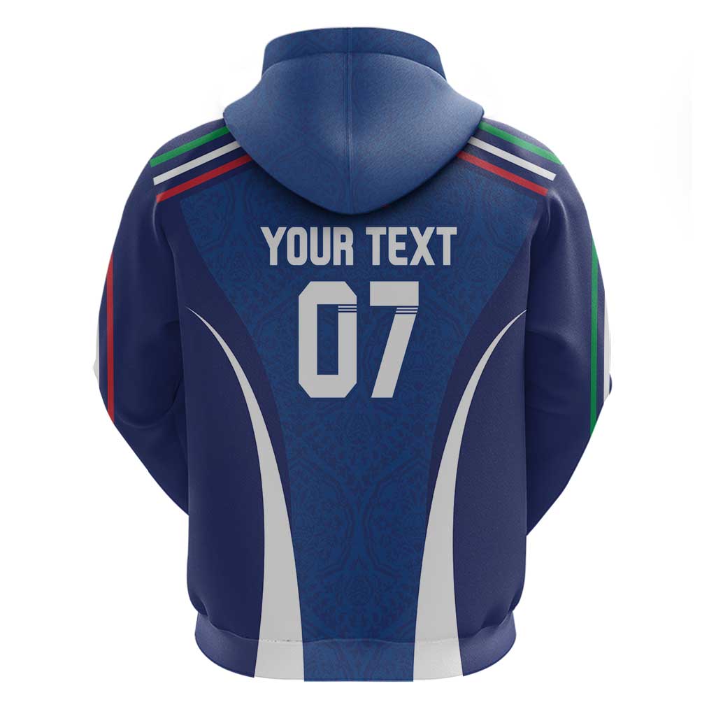 Italy Football 2024 Custom Hoodie Gli Azzurri - Renaissance Inspired LT7