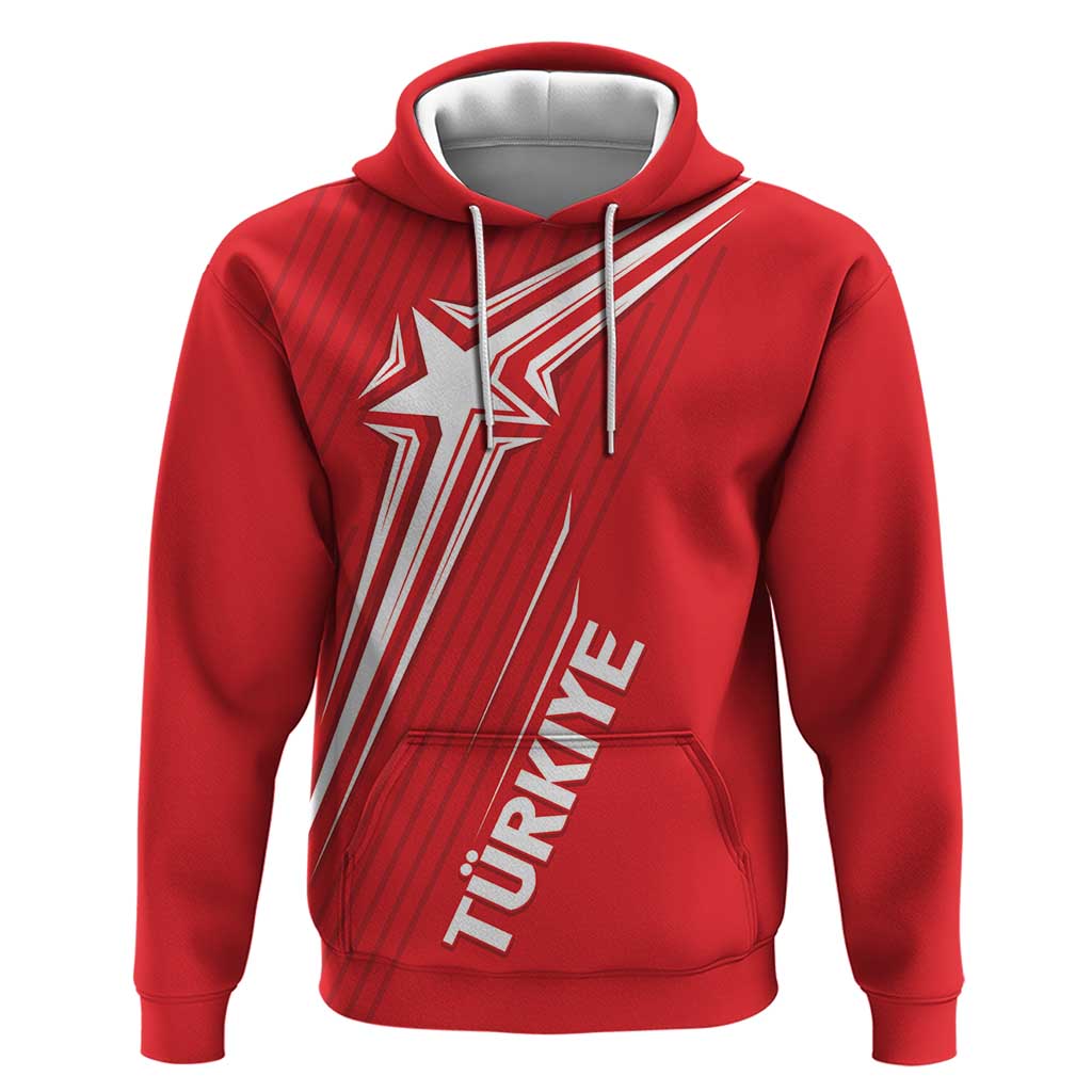 Turkiye Football 2024 Custom Hoodie Crescent-Stars Basic Style LT7