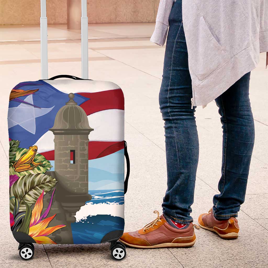 Puerto Rico El Morro Luggage Cover Boriken Seascape LT7