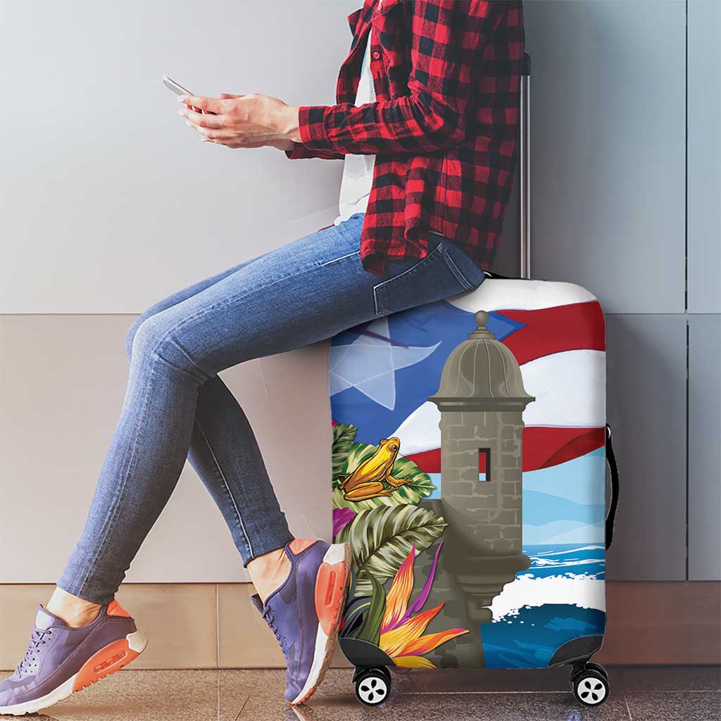 Puerto Rico El Morro Luggage Cover Boriken Seascape LT7