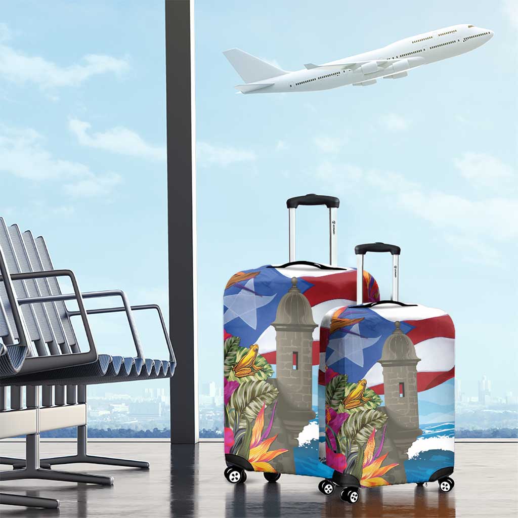 Puerto Rico El Morro Luggage Cover Boriken Seascape LT7