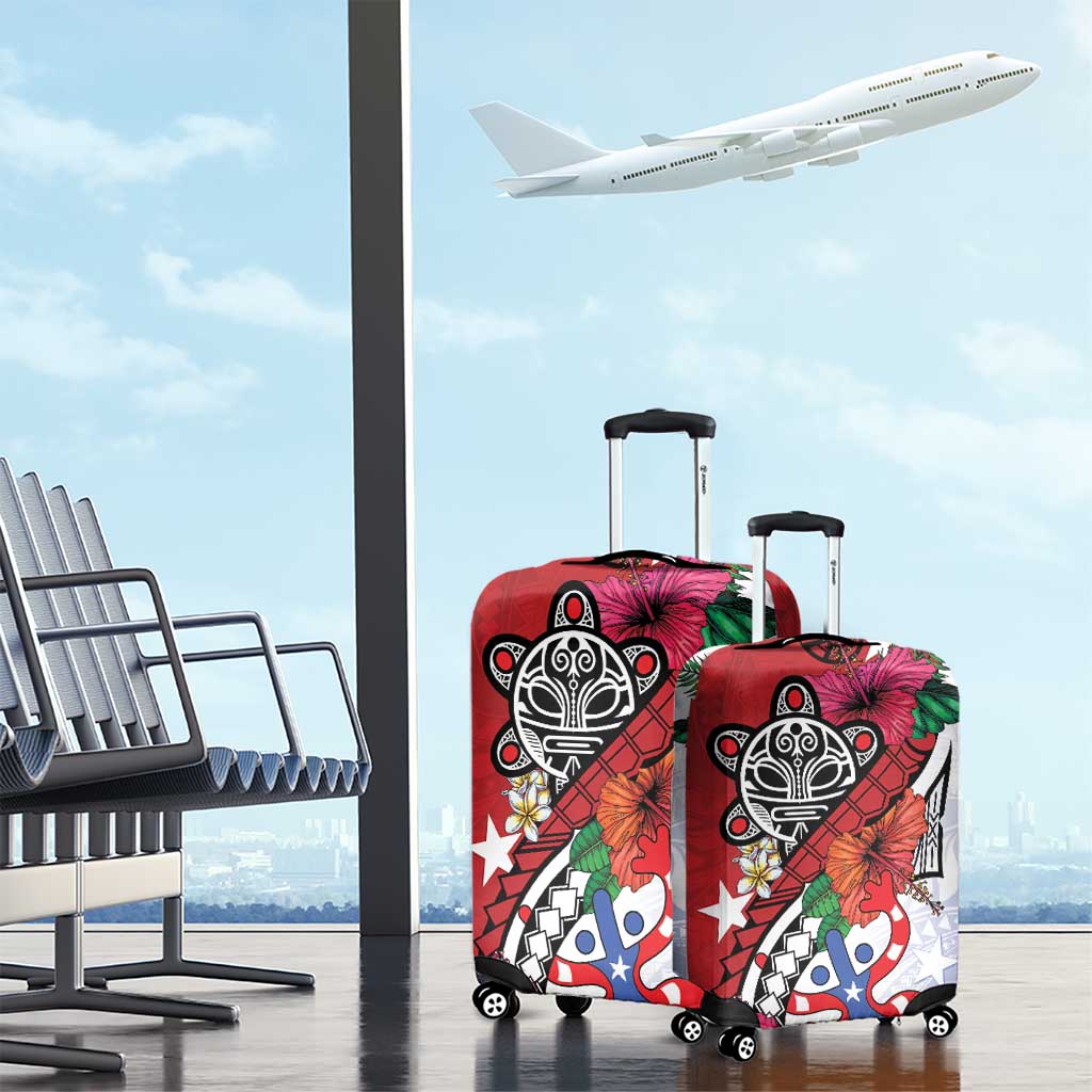 Puerto Rico Boricua Luggage Cover Taino - Polynesia Tribal Mix LT7