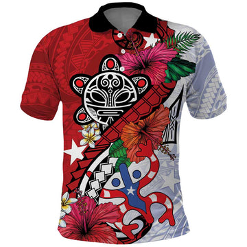 Puerto Rico Boricua Polo Shirt Taino - Polynesia Tribal Mix LT7