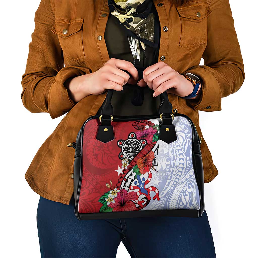 Puerto Rico Boricua Shoulder Handbag Taino - Polynesia Tribal Mix LT7