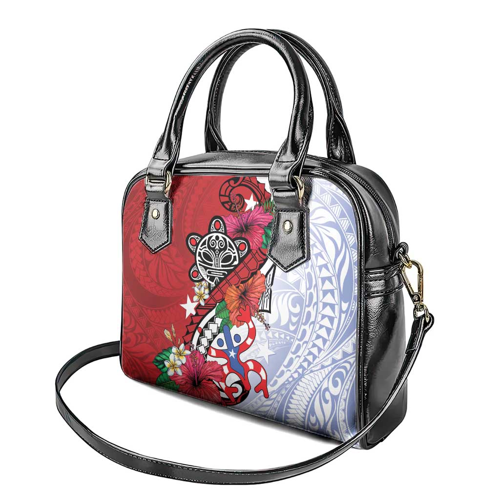 Puerto Rico Boricua Shoulder Handbag Taino - Polynesia Tribal Mix LT7