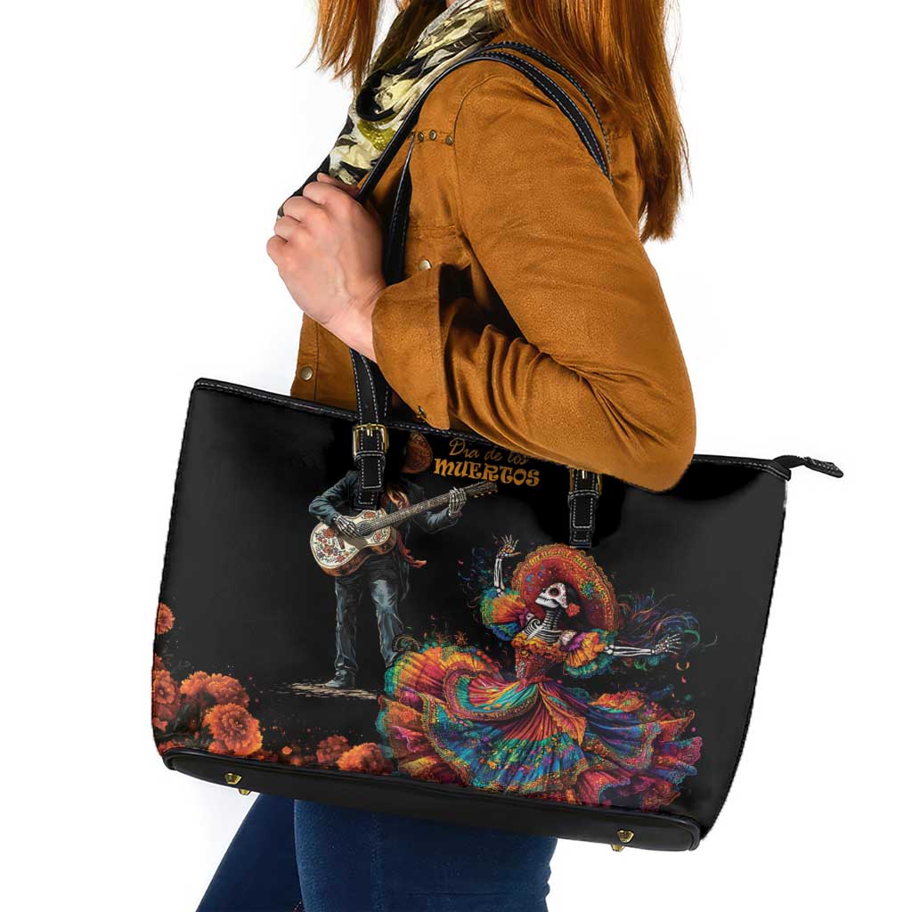 Mexico Dia de los Muertos Leather Tote Bag La Calavera Catrina LT7