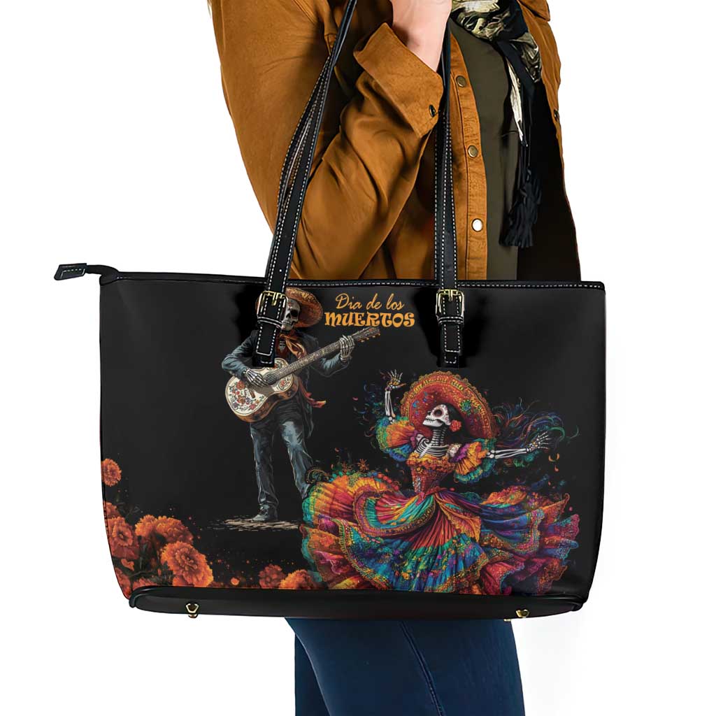 Mexico Dia de los Muertos Leather Tote Bag La Calavera Catrina LT7