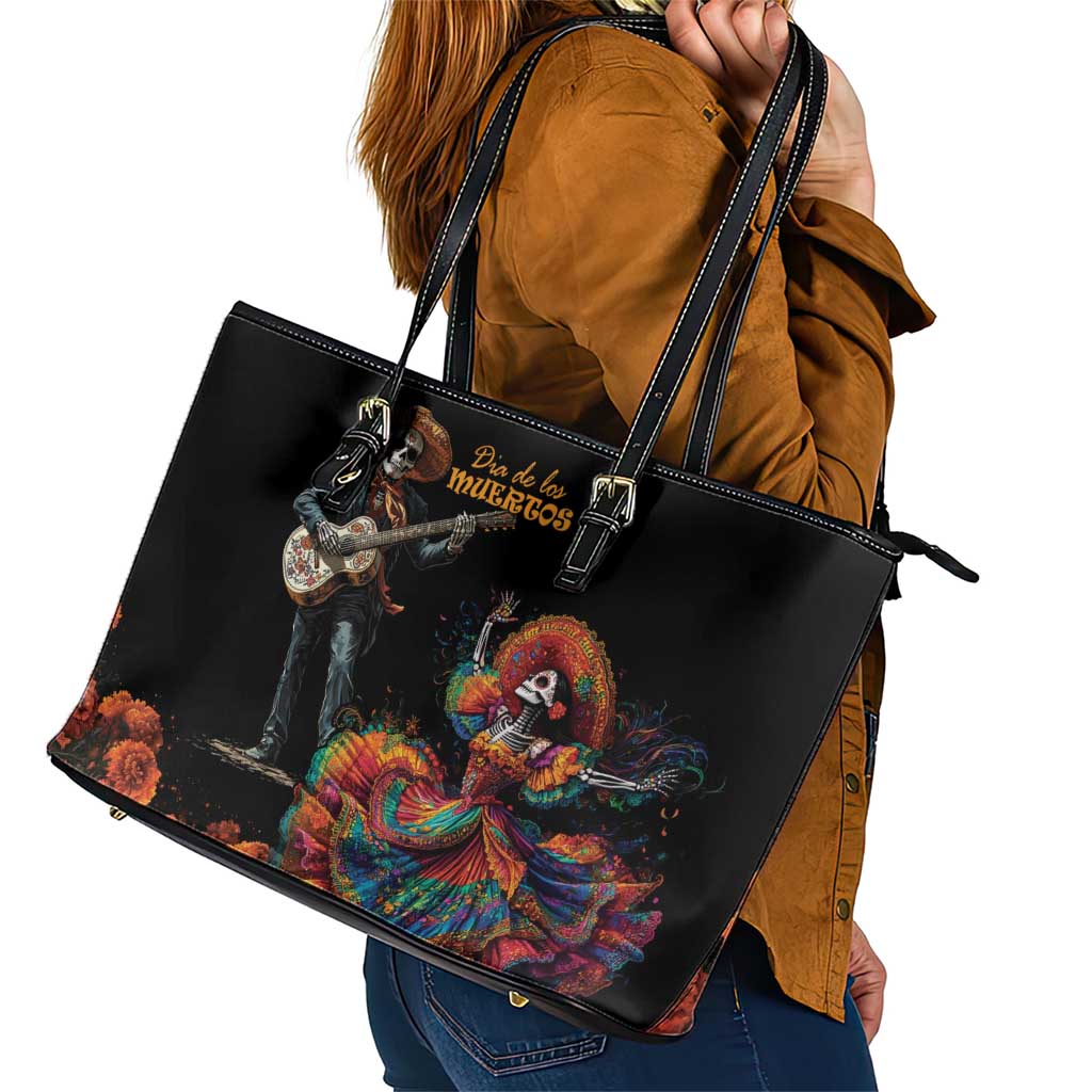 Mexico Dia de los Muertos Leather Tote Bag La Calavera Catrina LT7