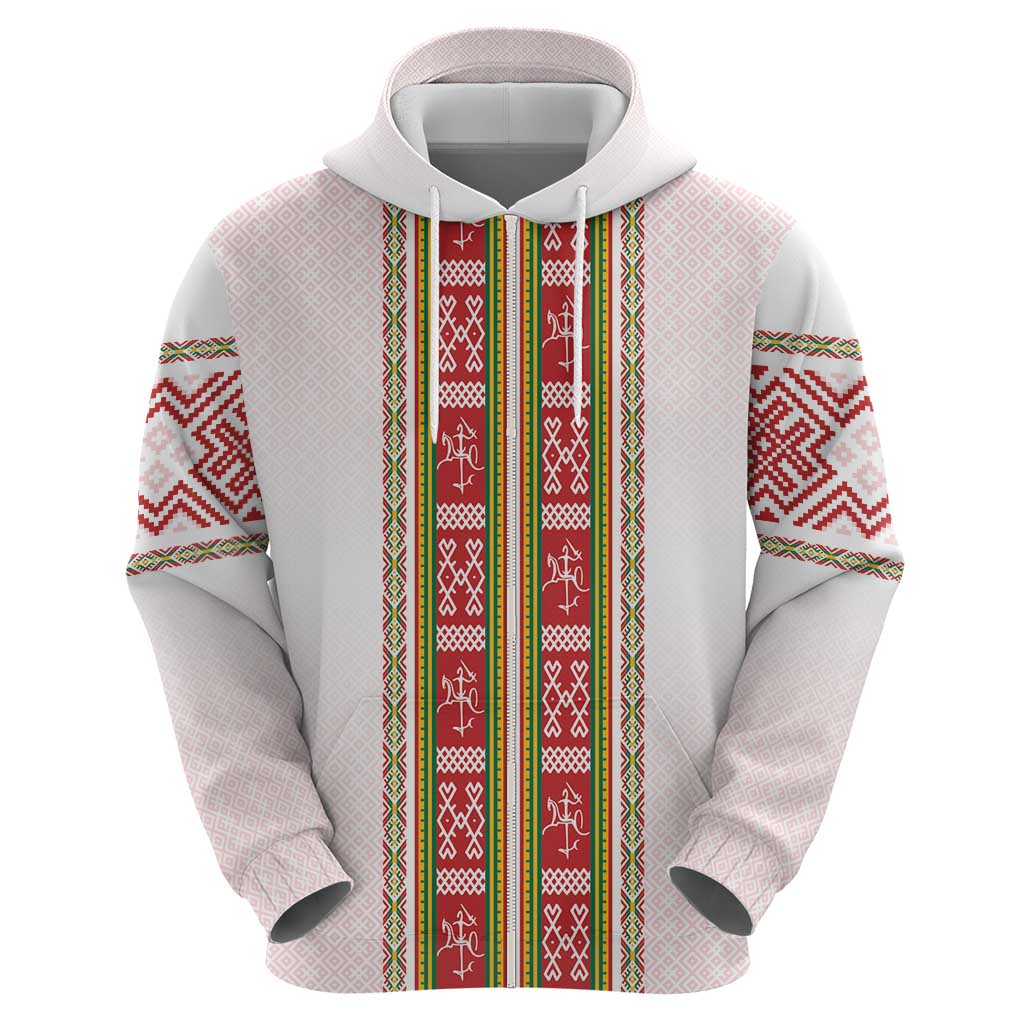 Lithuania Folk Pattern Vytis Motif Hoodie LT7