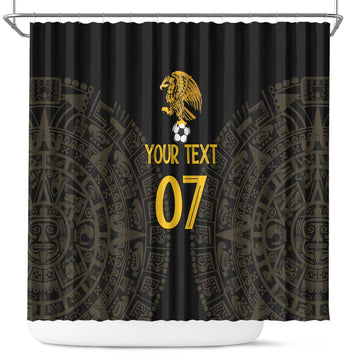 Mexico Football Custom Shower Curtain Viva Mexicana Aztec Inspired LT7