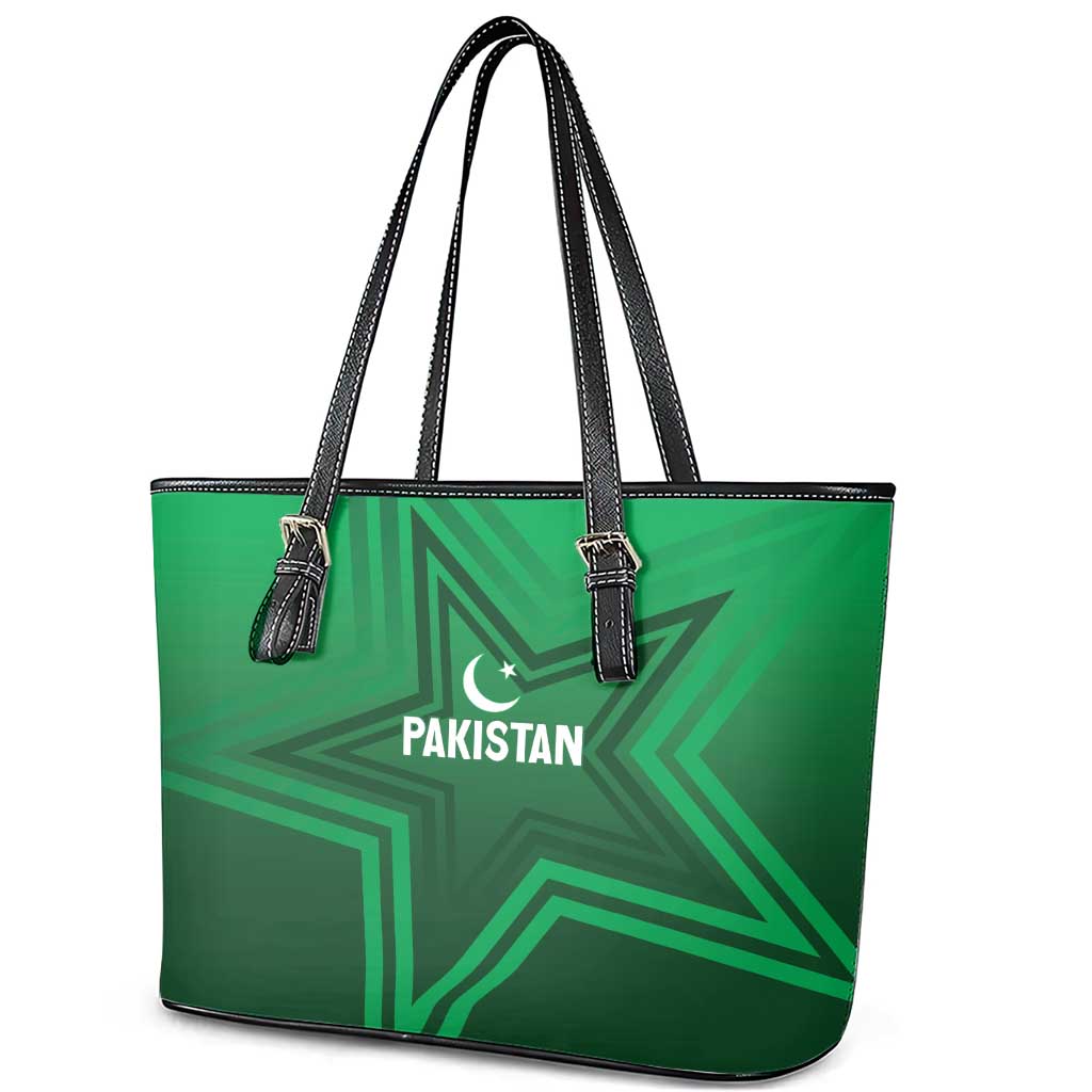 Pakistan Cricket World Cup 2024 Leather Tote Bag Star Jersey Inspired LT7
