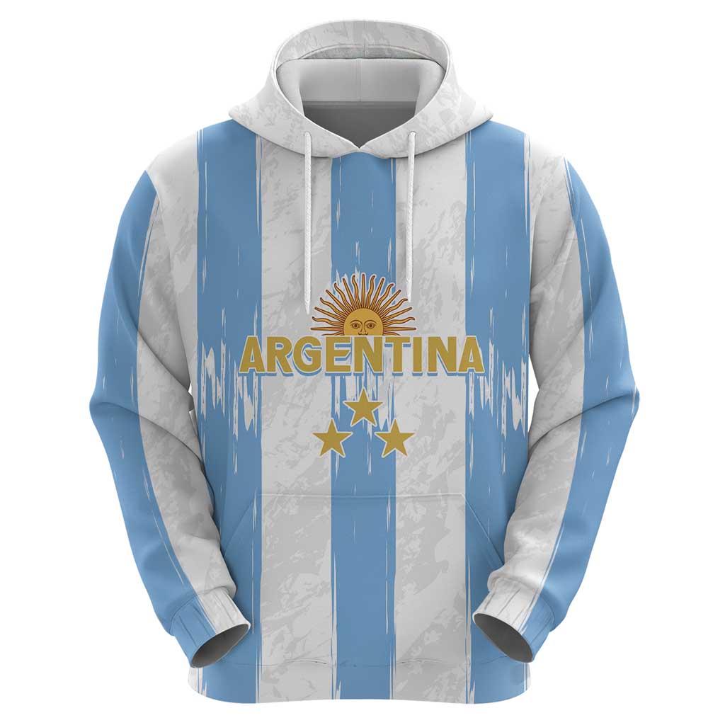 Argentina Football Custom Hoodie 2024 Albiceleste Grunge LT7