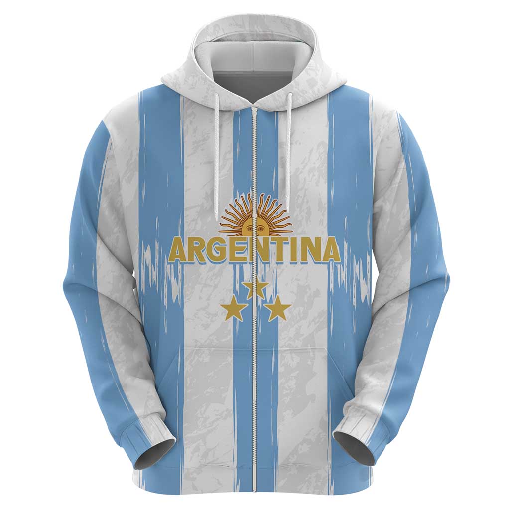 Argentina Football Custom Hoodie 2024 Albiceleste Grunge LT7
