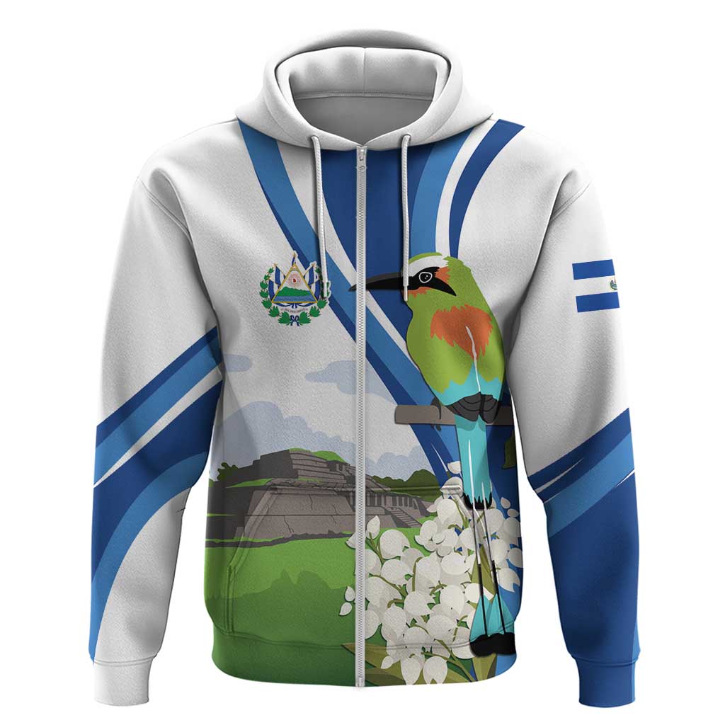 El Salvador Tazumal Hoodie Flor de Izote with Torogoz Bird LT7