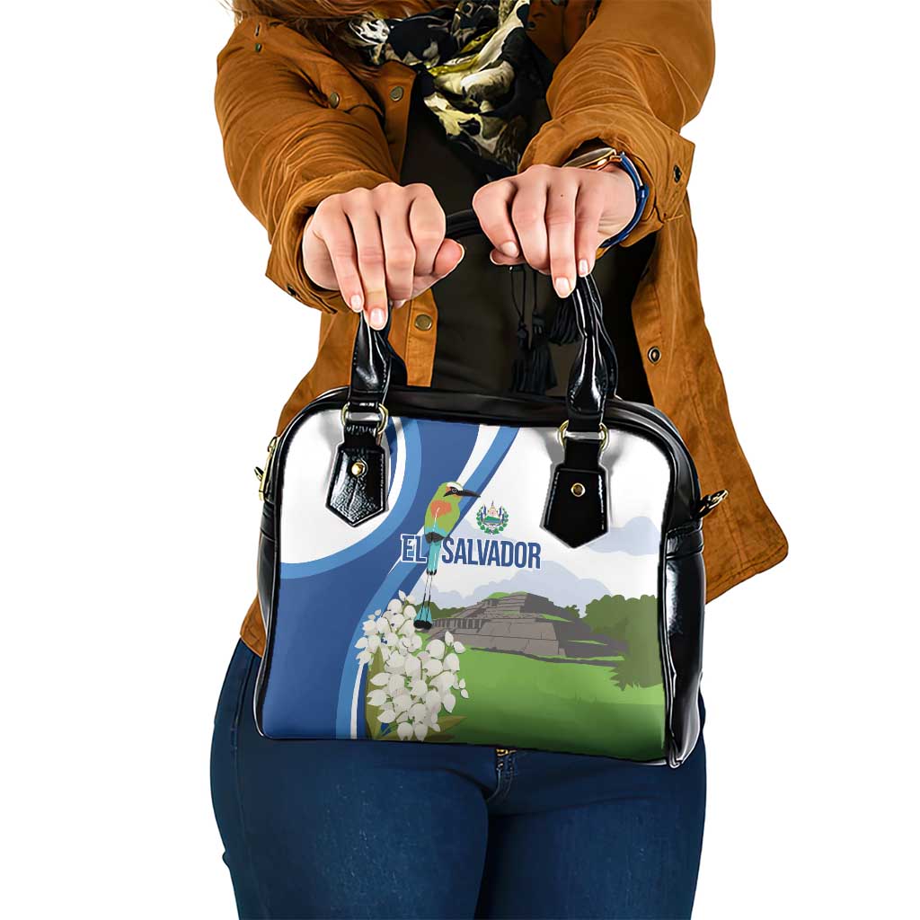 El Salvador Tazumal Shoulder Handbag Flor de Izote with Torogoz Bird LT7