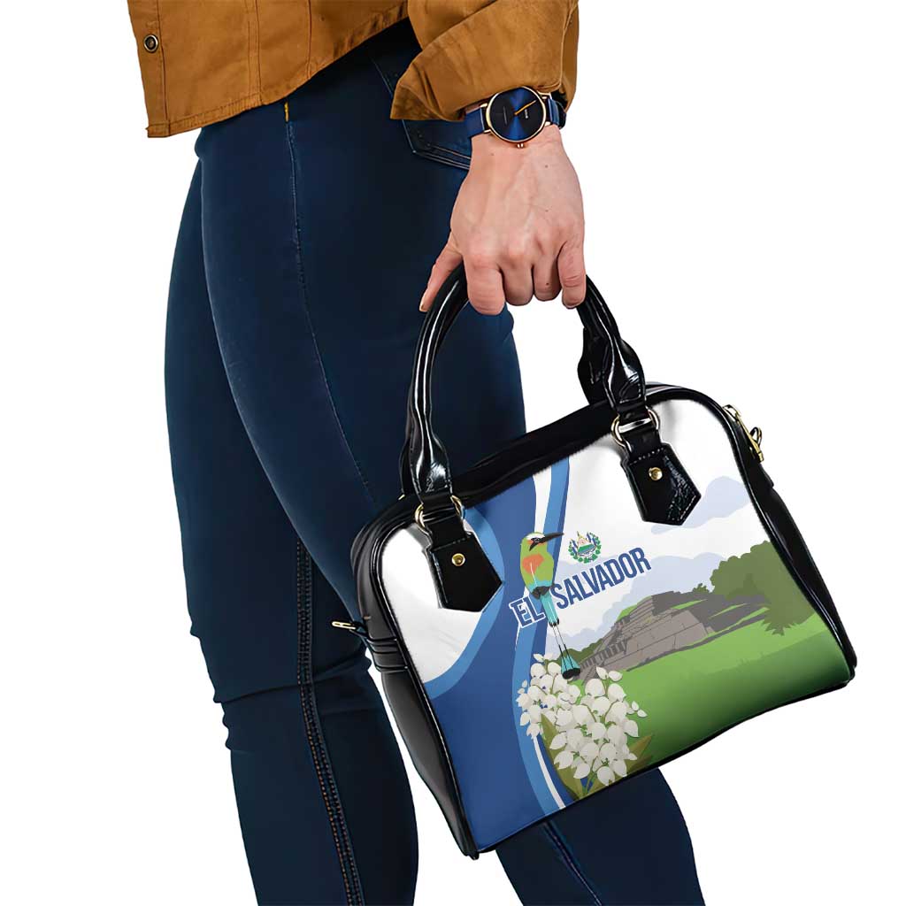 El Salvador Tazumal Shoulder Handbag Flor de Izote with Torogoz Bird LT7
