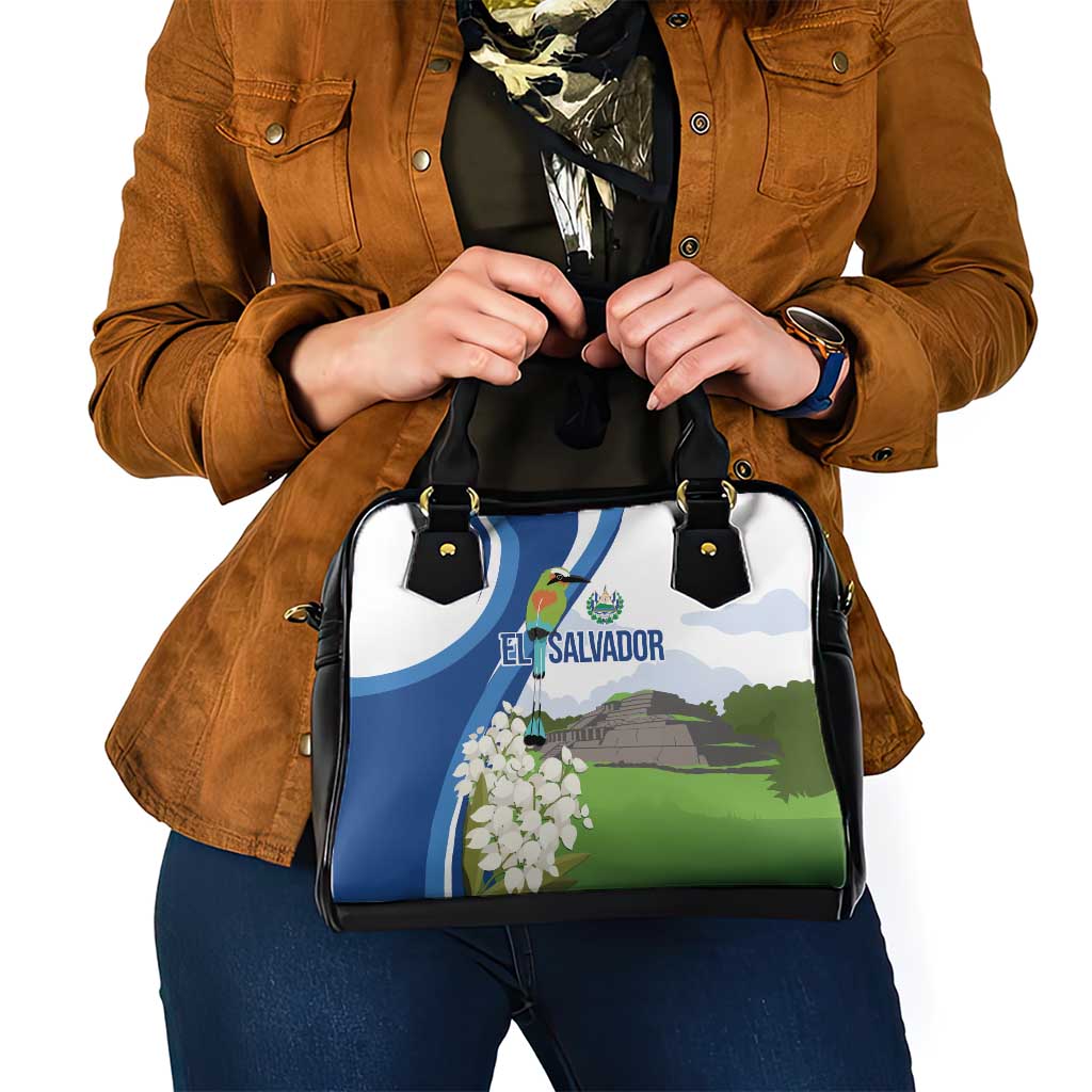 El Salvador Tazumal Shoulder Handbag Flor de Izote with Torogoz Bird LT7