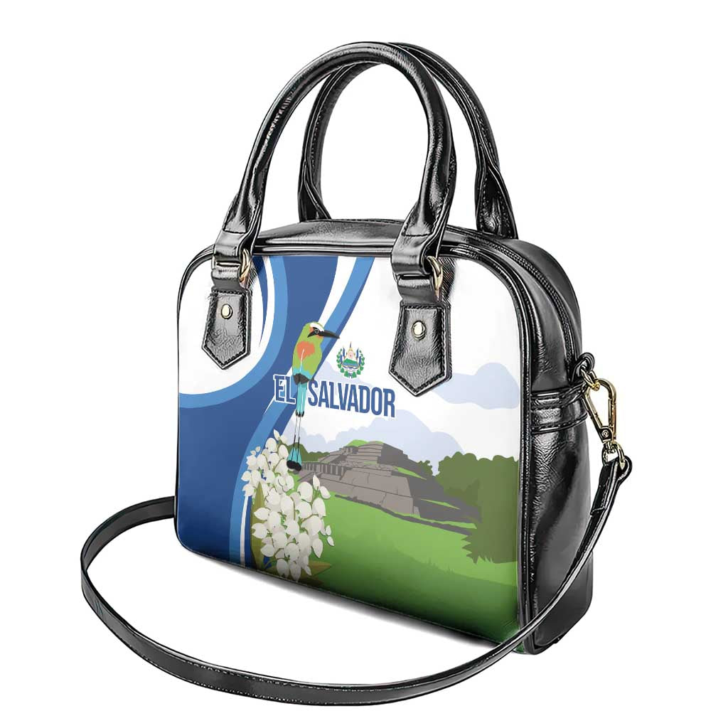 El Salvador Tazumal Shoulder Handbag Flor de Izote with Torogoz Bird LT7