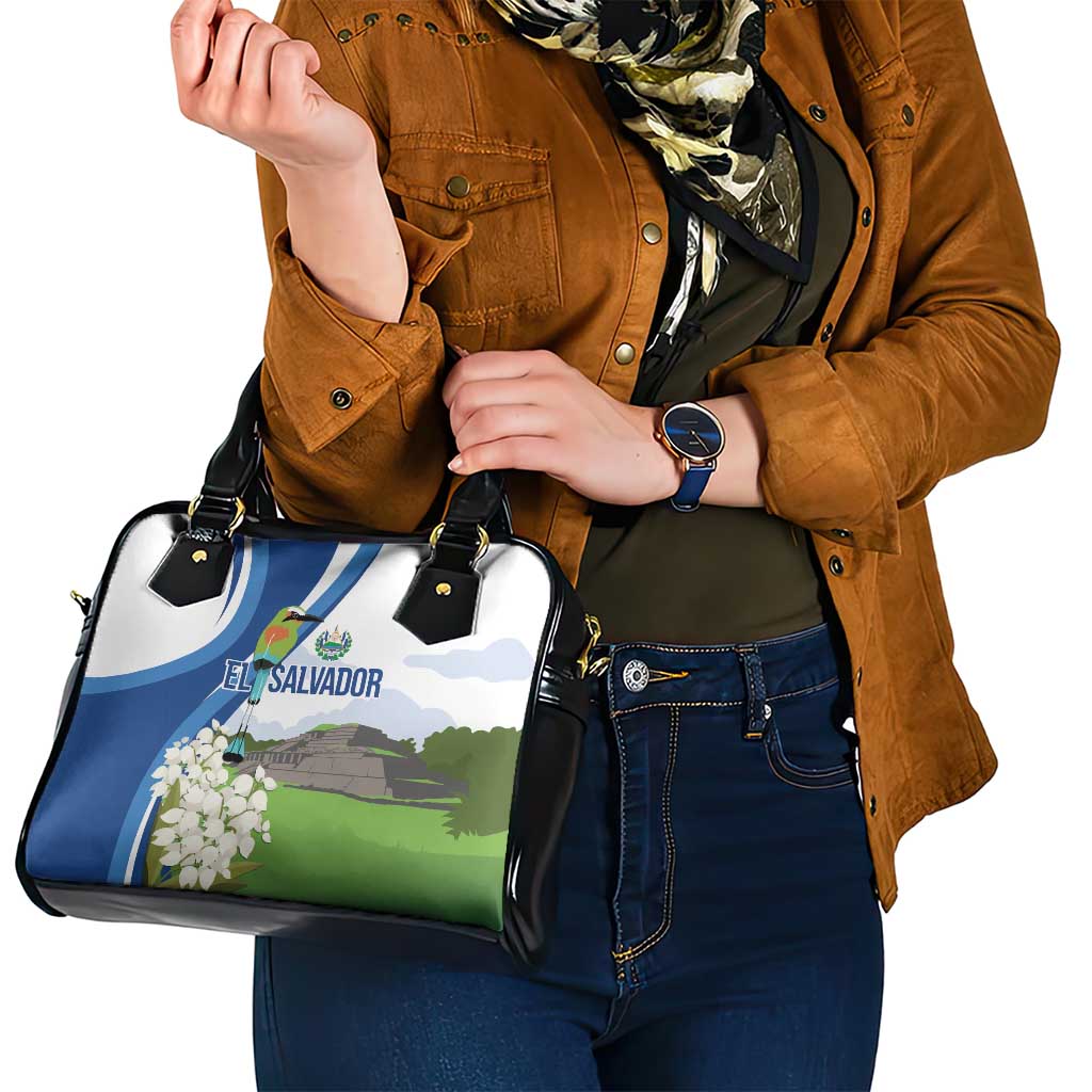 El Salvador Tazumal Shoulder Handbag Flor de Izote with Torogoz Bird LT7