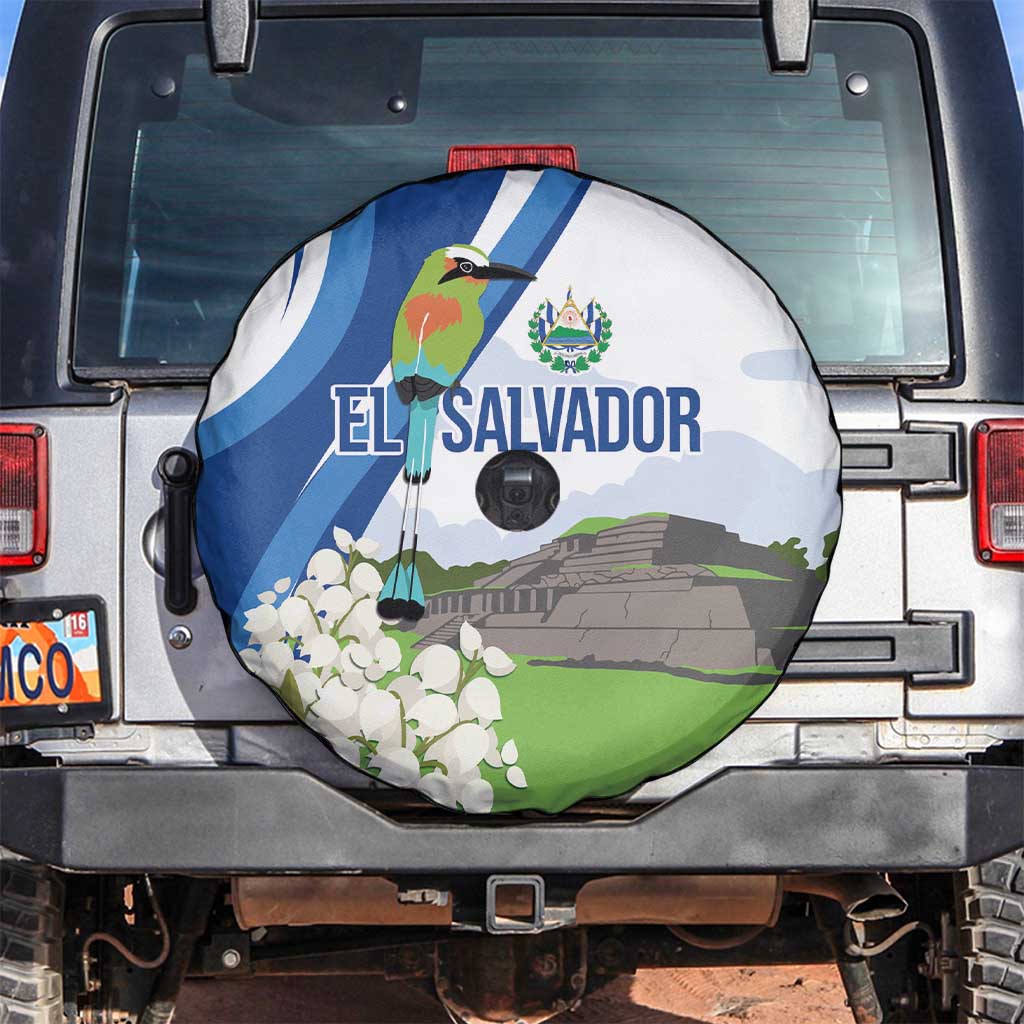 El Salvador Tazumal Spare Tire Cover Flor de Izote with Torogoz Bird LT7