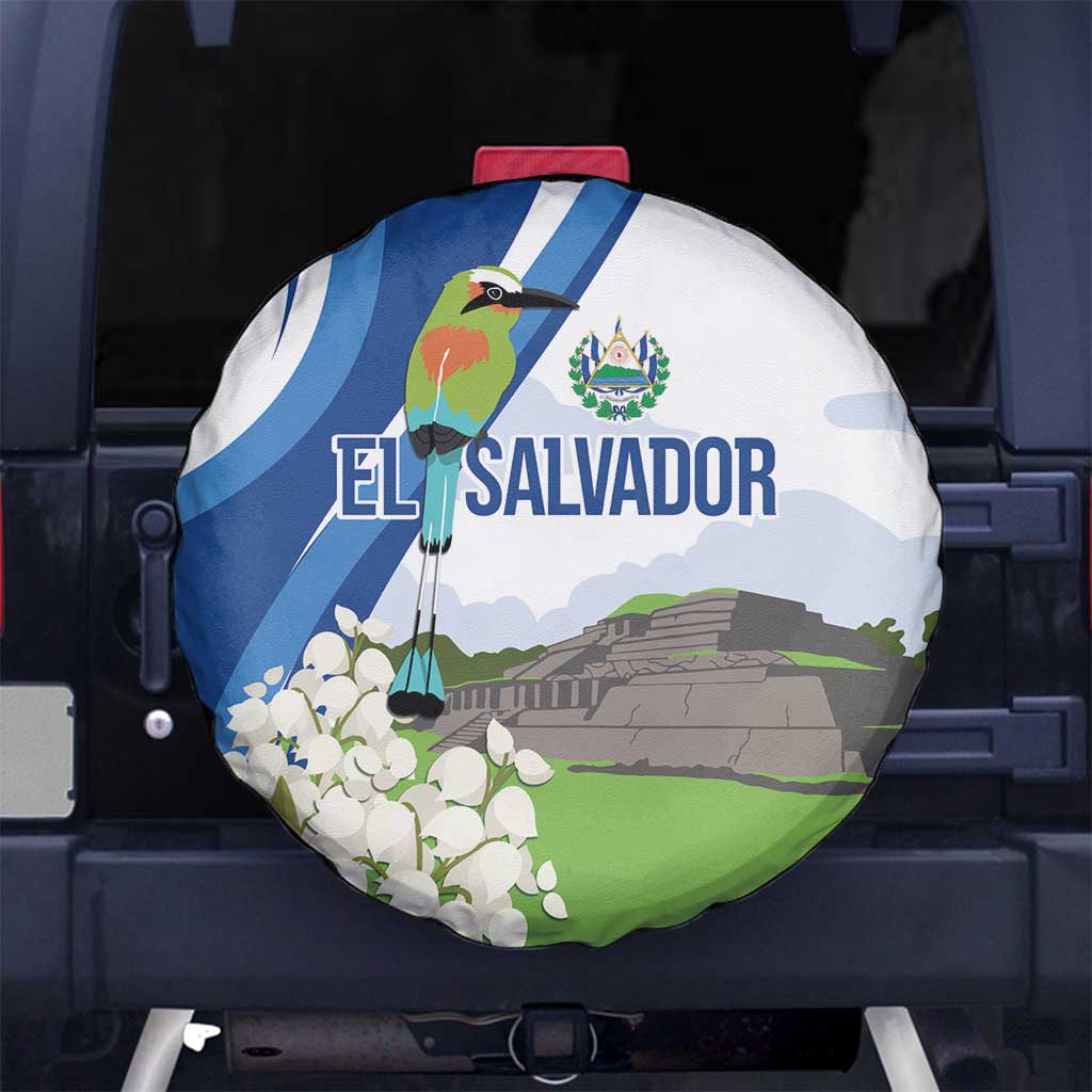 El Salvador Tazumal Spare Tire Cover Flor de Izote with Torogoz Bird LT7