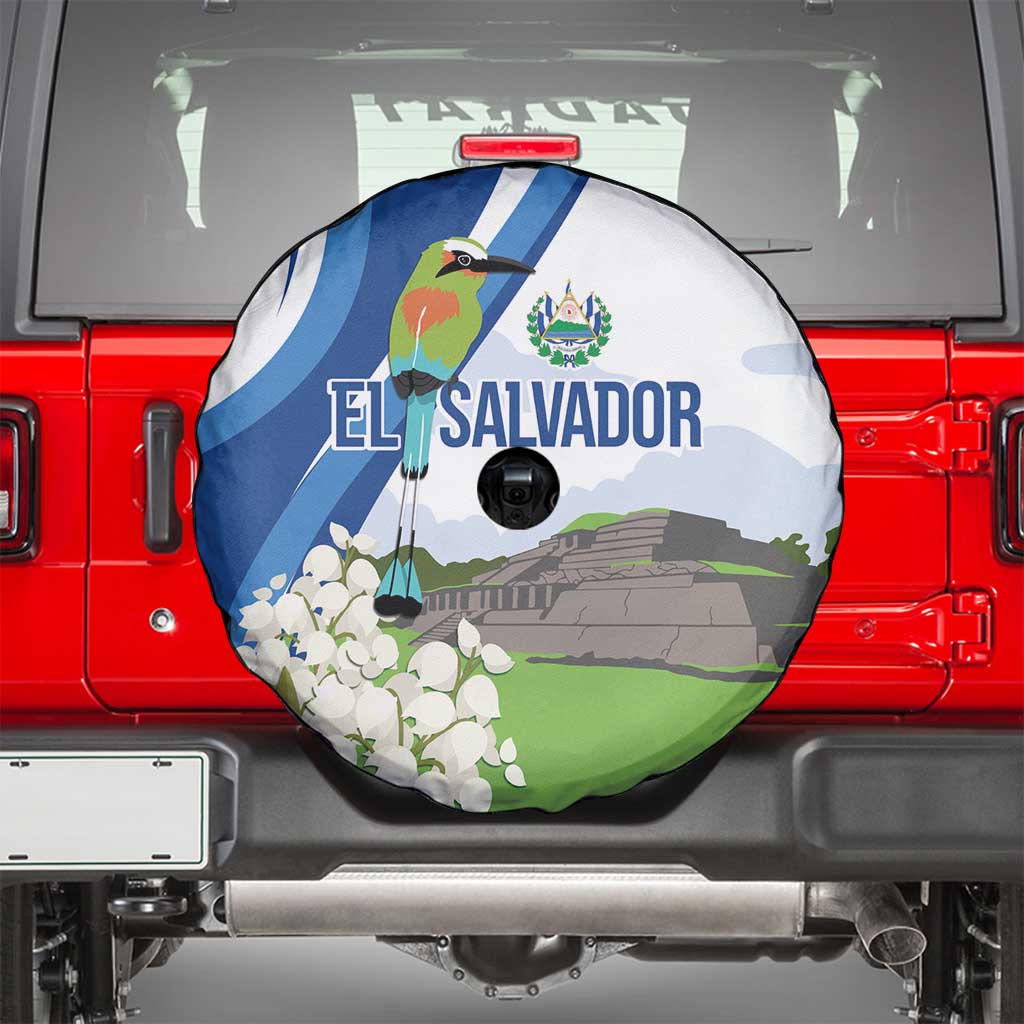 El Salvador Tazumal Spare Tire Cover Flor de Izote with Torogoz Bird LT7