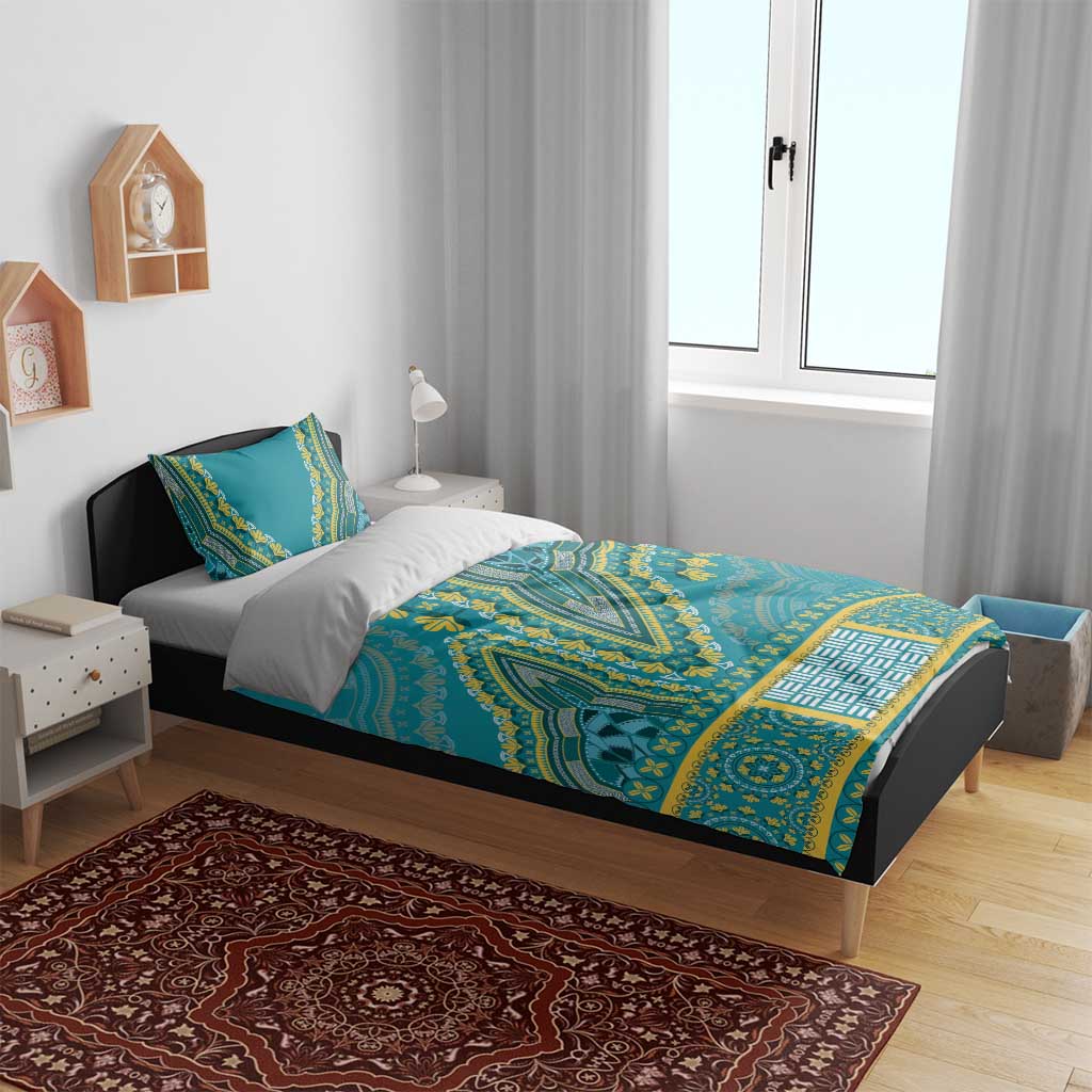 Dashiki Bedding Set Luxury Afro - Teal LT7
