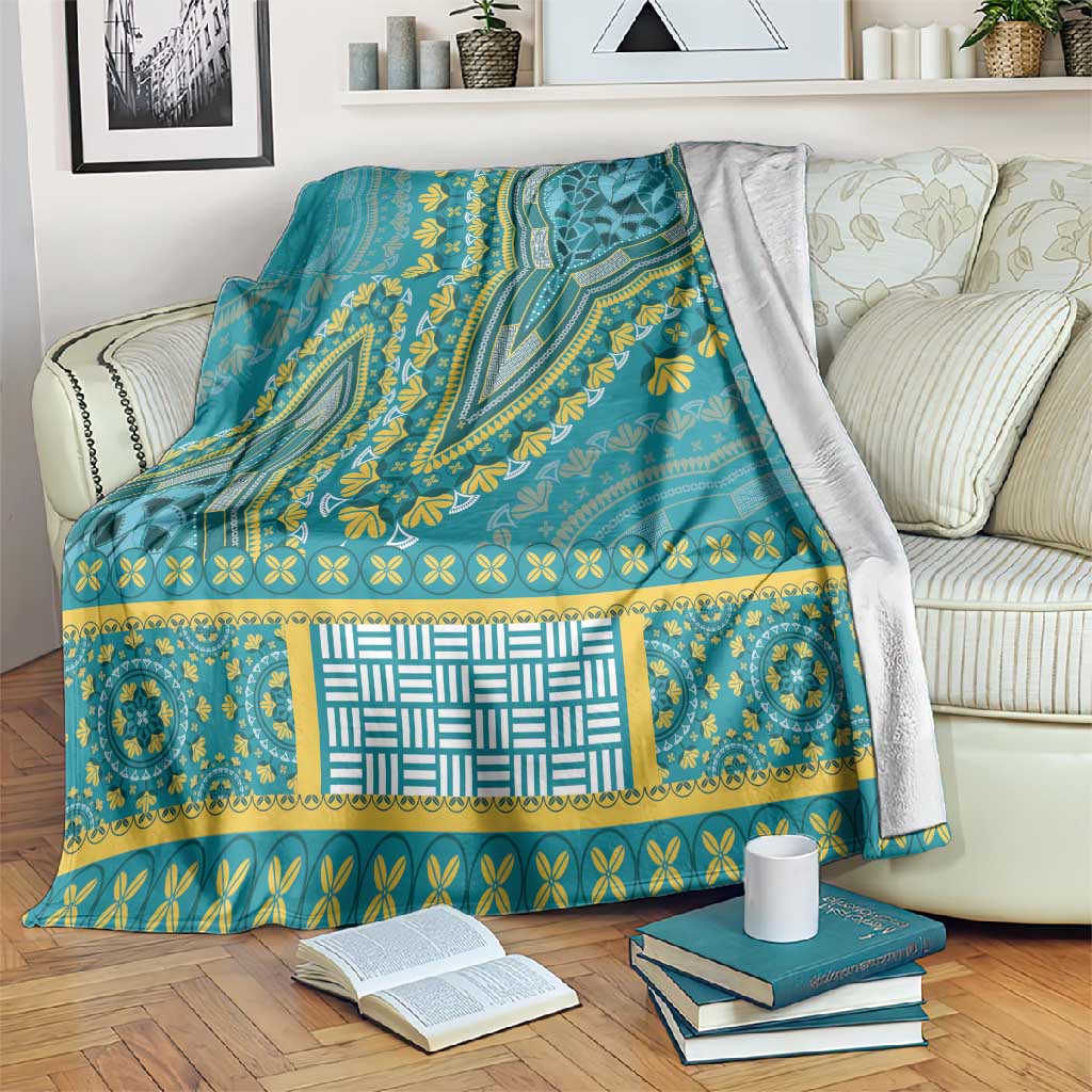 Dashiki Blanket Luxury Afro - Teal LT7