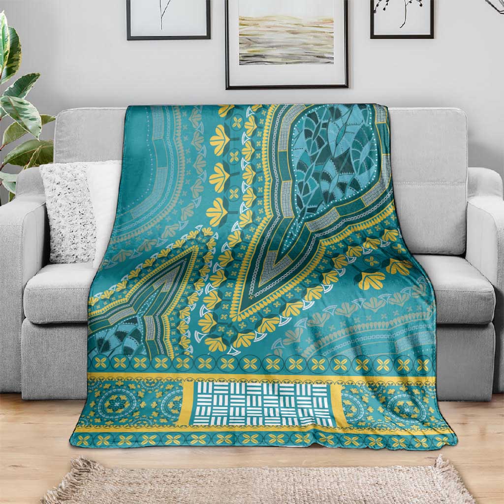 Dashiki Blanket Luxury Afro - Teal LT7
