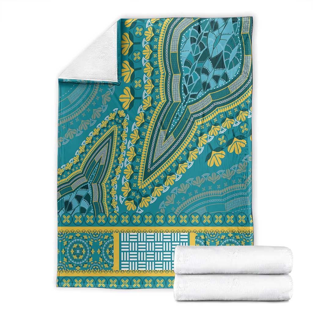 Dashiki Blanket Luxury Afro - Teal LT7