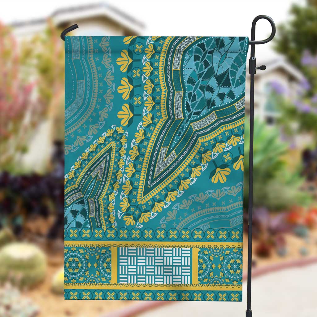 Dashiki Garden Flag Luxury Afro - Teal LT7